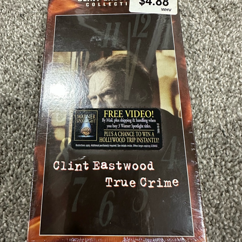 Clint Eastwood True Crime vhs sealed with watermark